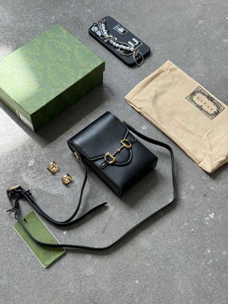 Gucci Horsebit 1955 Mini Bag Black [оригінальна коробка] pr0095 фото