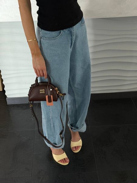 Miu Miu Leather Top-Handle Bag Brown оригинальна коробка] miu2501 фото