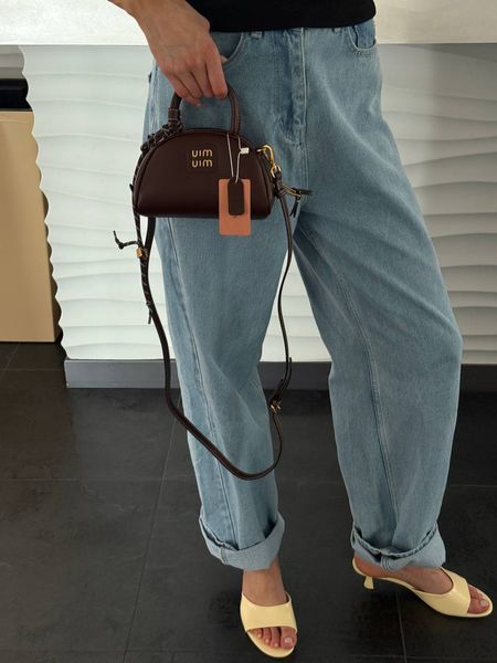 Miu Miu Leather Top-Handle Bag Brown оригинальна коробка] miu2501 фото