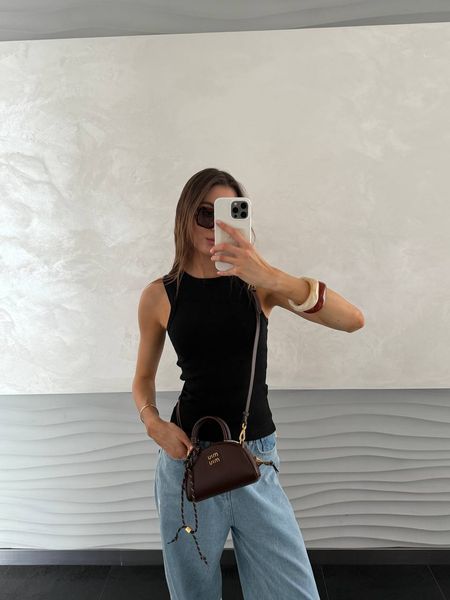 Miu Miu Leather Top-Handle Bag Brown оригинальна коробка] miu2501 фото