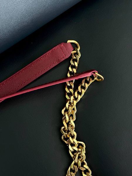 Saint Laurent Leather Envelope Chain Bag Red КОРОБКА МАГНІТ pr5117 фото