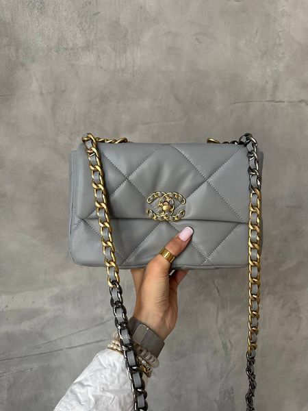 Chanel 19 Large Handbag Blue/Gold [магніт коробка] pr88424 фото
