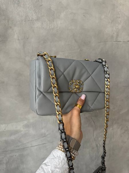 Chanel 19 Large Handbag Blue/Gold [магніт коробка] pr88424 фото