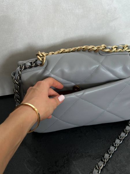 Chanel 19 Large Handbag Blue/Gold [магніт коробка] pr88424 фото