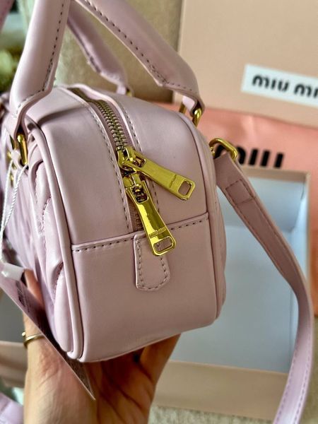 Miu Miu Arcadie Matelass&eacute; Nappa Leather Bag Pink [ориг коробка] miu3505 фото