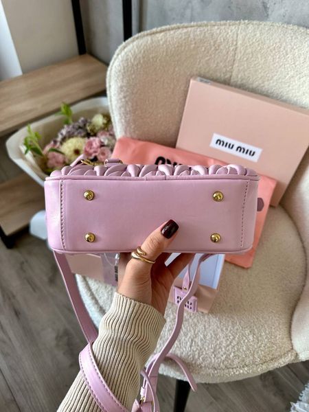 Miu Miu Arcadie Matelass&eacute; Nappa Leather Bag Pink [ориг коробка] miu3505 фото