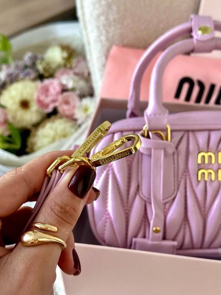 Miu Miu Arcadie Matelass&eacute; Nappa Leather Bag Pink [ориг коробка] miu3505 фото