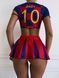 Форма cheerleader у стилі футбольного клубу з міні -спідничкою DO3866 фото 4