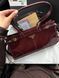 Prada Medium Leather Handbag Burgundy pr00116 фото 17