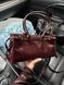 Prada Medium Leather Handbag Burgundy pr00116 фото 13