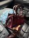 Prada Medium Leather Handbag Burgundy pr00116 фото 11