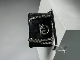 Pinko Baby Love Bag Puff Maxi Quilt Black/Silver  99209 фото