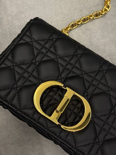 Christian Dior Small Dior Caro Bag Black Supple Cannage Calfski [оригінальна коробка] pr09989 фото