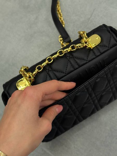 Christian Dior Small Dior Caro Bag Black Supple Cannage Calfski [оригінальна коробка] pr09989 фото