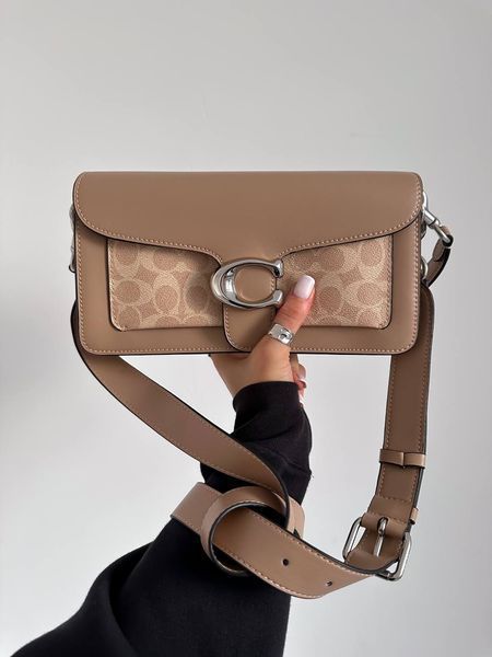 Coach Tabby Shoulder Bag In Signature Canvas Beige pr0008 фото