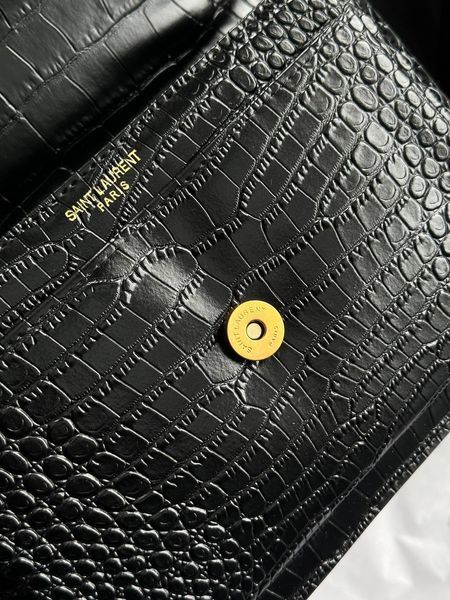 Yves Saint Laurent Medium Sunset in Smooth Leather Black/Silver Snake Skin Коробка ОРИГІНАЛ pr5103 фото