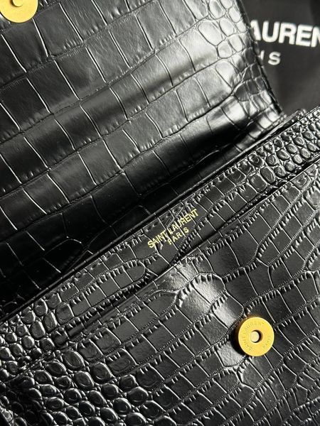 Yves Saint Laurent Medium Sunset in Smooth Leather Black/Silver Snake Skin Коробка ОРИГІНАЛ pr5103 фото