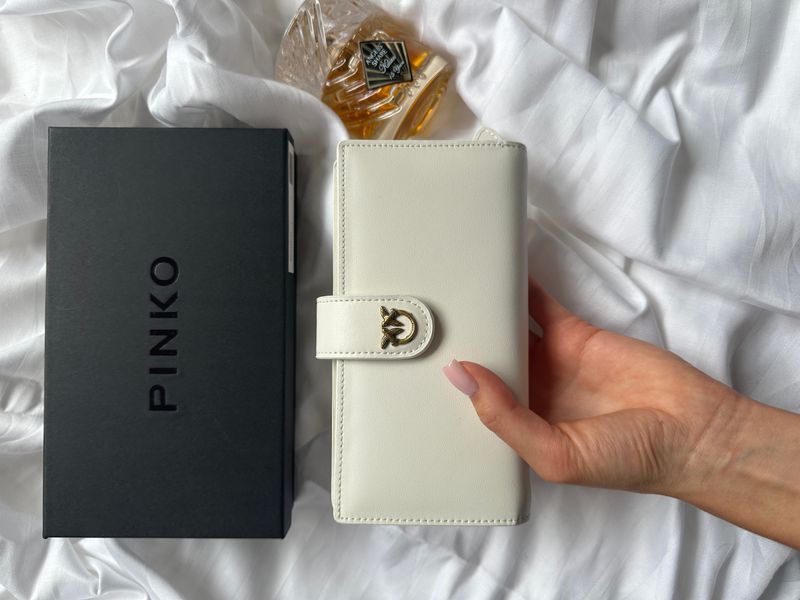 Гаманець Pinko Leather Wallet White 88172 фото