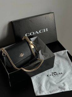 Coach Mini Klare Crossbody in Signature Canvas Black/Gold [крафтова коробка] pr000700 фото