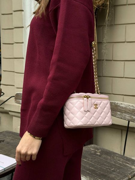 Chanel Classic Powder Lambskin Pearl Crush Vanity Bag Gold [оригінальна коробка] pr2081 фото