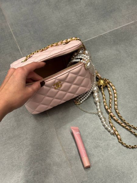 Chanel Classic Powder Lambskin Pearl Crush Vanity Bag Gold [оригінальна коробка] pr2081 фото