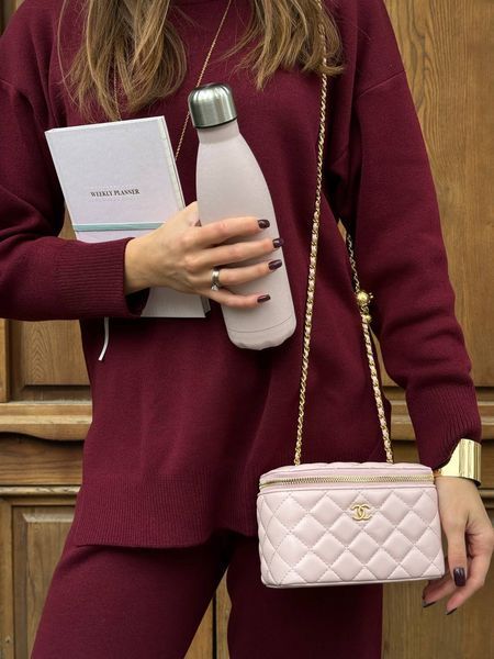 Chanel Classic Powder Lambskin Pearl Crush Vanity Bag Gold [оригінальна коробка] pr2081 фото