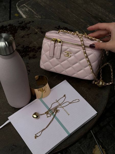 Chanel Classic Powder Lambskin Pearl Crush Vanity Bag Gold [оригінальна коробка] pr2081 фото