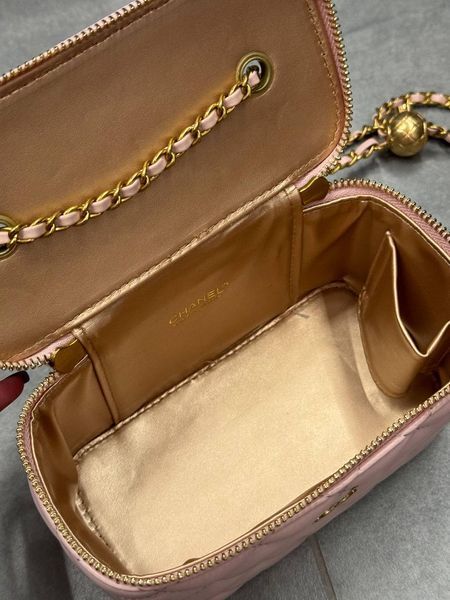 Chanel Classic Powder Lambskin Pearl Crush Vanity Bag Gold [оригінальна коробка] pr2081 фото