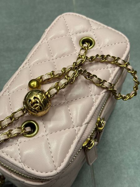 Chanel Classic Powder Lambskin Pearl Crush Vanity Bag Gold [оригінальна коробка] pr2081 фото