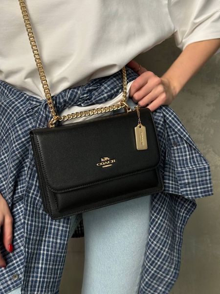 Coach Mini Klare Crossbody in Signature Canvas Black/Gold [крафтова коробка] pr000700 фото