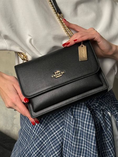 Coach Mini Klare Crossbody in Signature Canvas Black/Gold [крафтова коробка] pr000700 фото