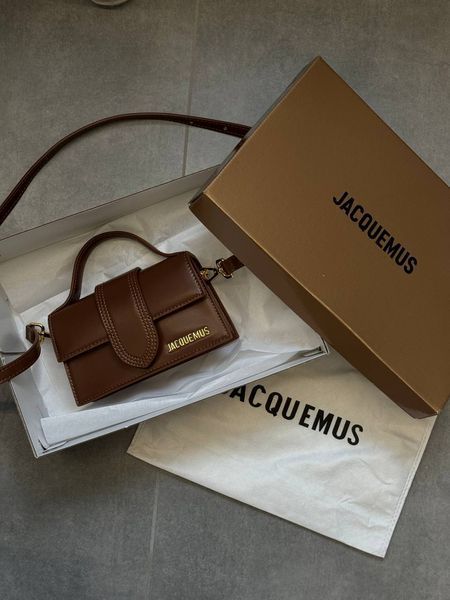 Jacquemus Le Bambino Small Handbag With Adjustable Crossbody Brown pr1059 фото