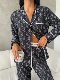 Піжама жіноча чорно-біла Victoria's Secret 1258 фото