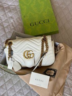 Gucci Marmont Shoulder Bag WHITE [магнітна коробка] pr0112 фото