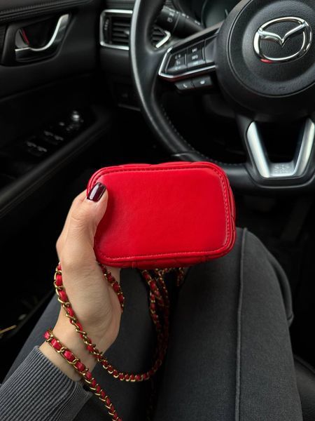 Chanel Classic Red Lambskin Pearl Crush Mini Vanity Case Коробка кришка - дно pr9910 фото