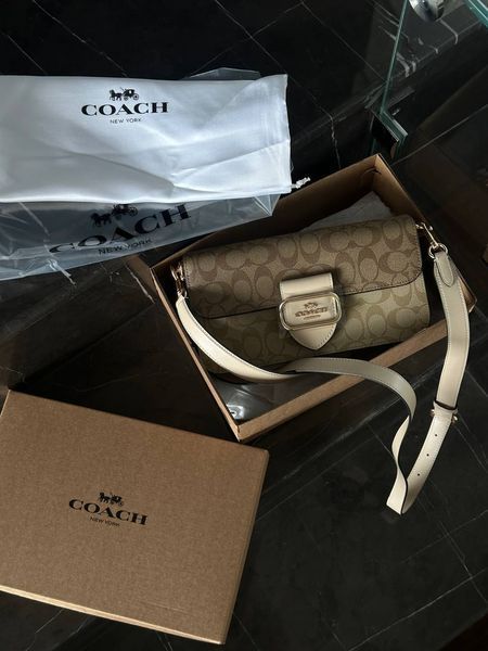 Coach Morgan Shoulder Bag Milk/Beige pr27761 фото