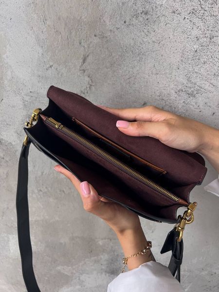 Coach Tabby Shoulder Bag In Signature Canvas Black/Beige [крафтова коробка] pr0002 фото