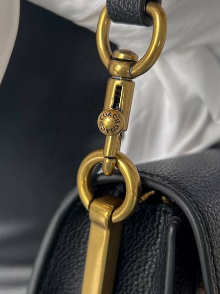 Coach Tabby Shoulder Bag In Signature Canvas Black/Beige [крафтова коробка] pr0002 фото