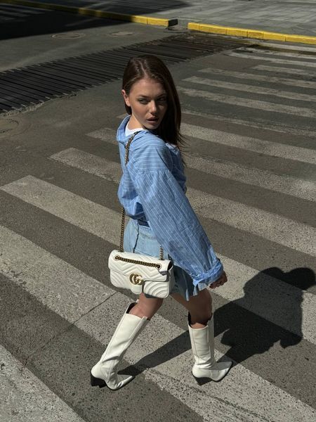 Gucci Marmont Shoulder Bag WHITE [магнітна коробка] pr0112 фото