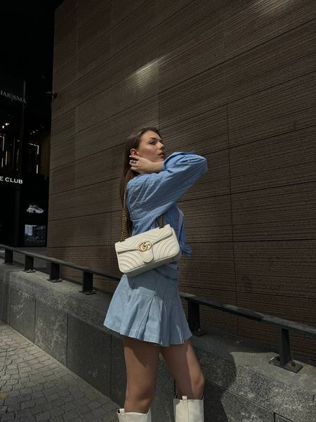 Gucci Marmont Shoulder Bag WHITE [магнітна коробка] pr0112 фото