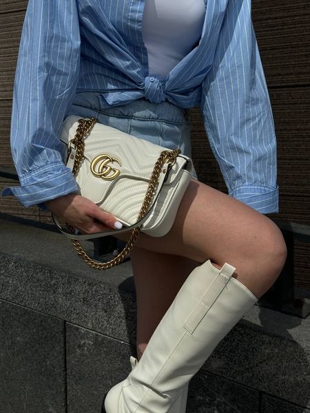 Gucci Marmont Shoulder Bag WHITE [магнітна коробка] pr0112 фото