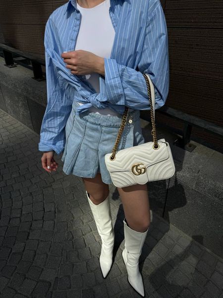 Gucci Marmont Shoulder Bag WHITE [магнітна коробка] pr0112 фото