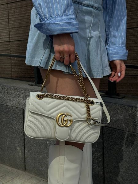 Gucci Marmont Shoulder Bag WHITE [магнітна коробка] pr0112 фото