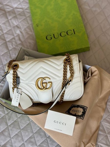 Gucci Marmont Shoulder Bag WHITE [магнітна коробка] pr0112 фото