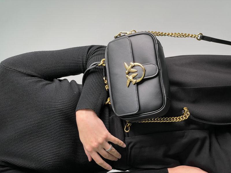 Pinko Square Simply Mini Calfskin Bag 99102 фото