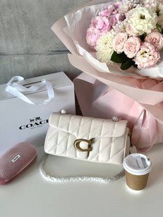 Coach Tabby Shoulder Bag With Quilting Milk [оригінальна брендована коробка] со9003 фото