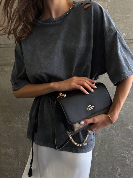 Coach Mini Klare Crossbody in Signature Canvas Black/Brown [оригінальна брендована коробка] pr0067 фото
