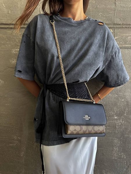 Coach Mini Klare Crossbody in Signature Canvas Black/Brown [оригінальна брендована коробка] pr0067 фото