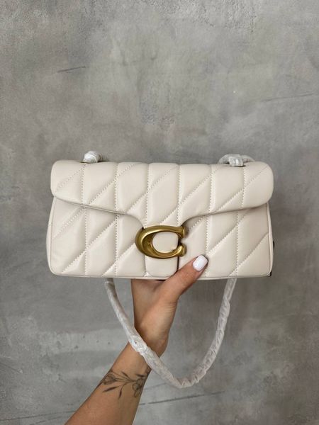Coach Tabby Shoulder Bag With Quilting Milk [оригінальна брендована коробка] со9003 фото