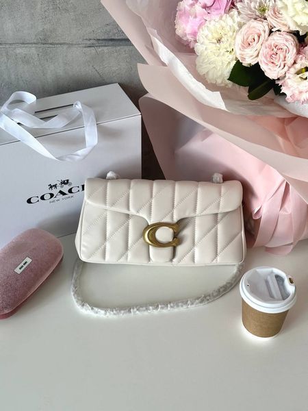 Coach Tabby Shoulder Bag With Quilting Milk [оригінальна брендована коробка] со9003 фото